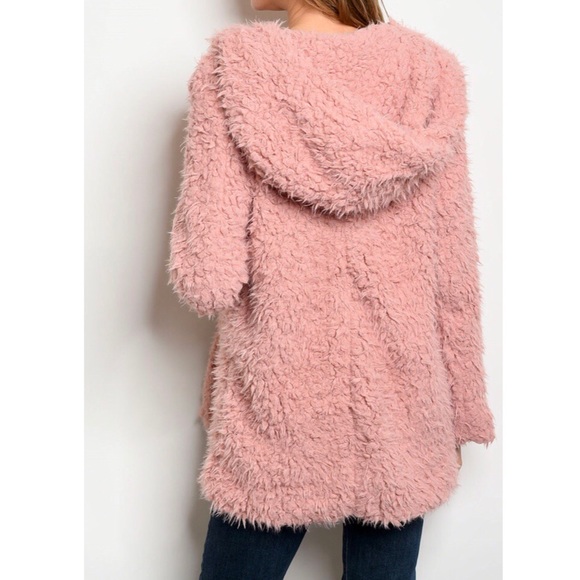 Blush Shaggy Fur Coat - Picture 2 of 6